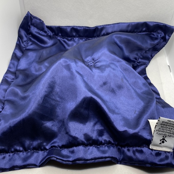 Baby Fanatic New England Patriots Bear Lovey Security Blanket Tan Navy Satin - Picture 7 of 10